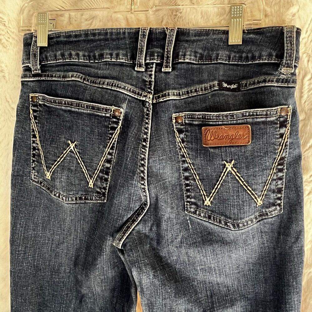 WRANGLER 1009MWWNS Retro Women's Mae Mid-Rise Wide Leg Trouser Jeans 9x34 - Picture 2 of 9